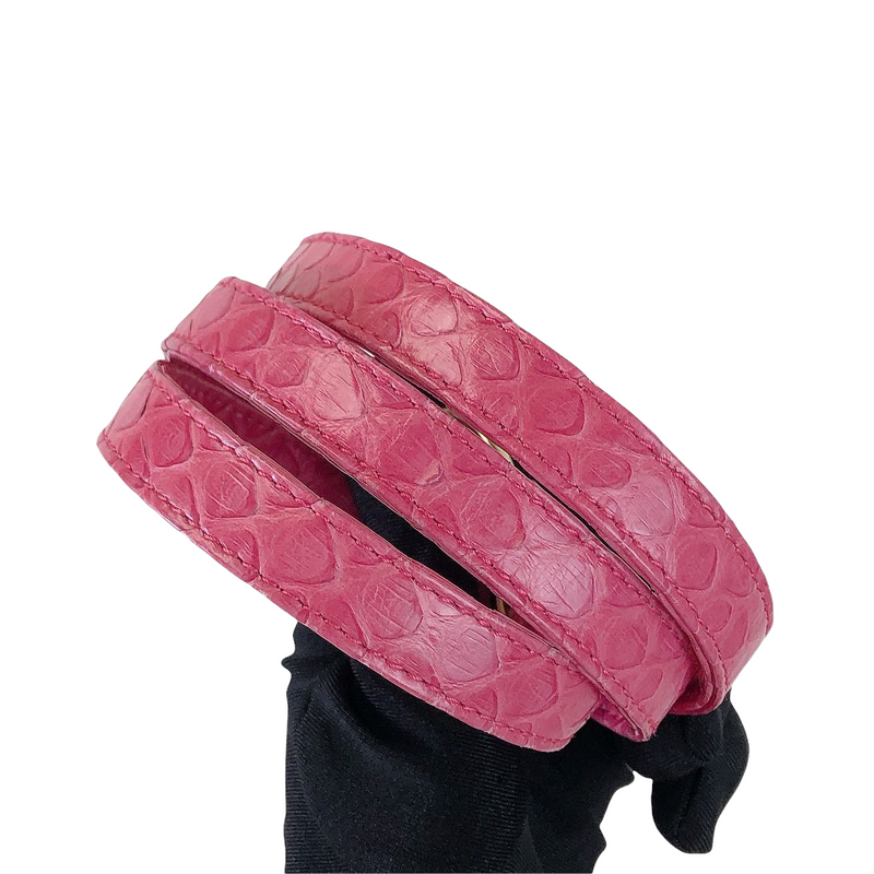 Lady Dior Large Snakeskin Pink LGHW