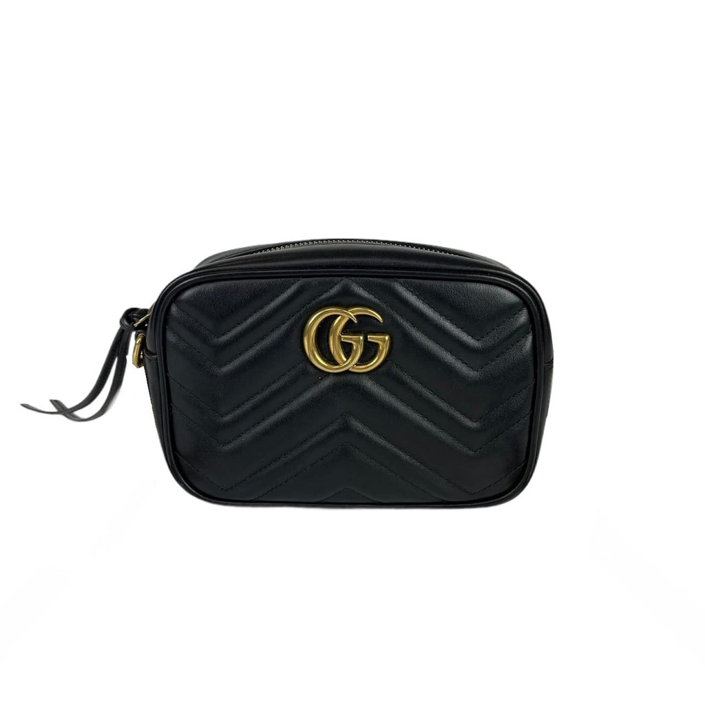 GG Marmont Mini Camera Black GHW