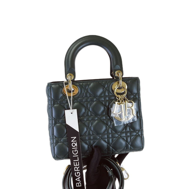 Lady Dior Lambskin Small Green SHW