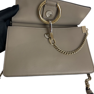 Faye Crossbody Small Leather Grey GHW