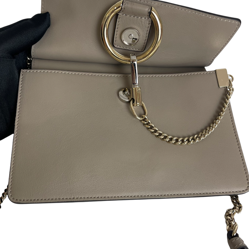 Faye Crossbody Small Leather Grey GHW