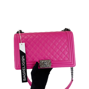 Boy Bag New Medium Lambskin Pink GHW