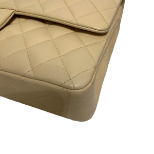 Classic Flap Medium Lambskin Beige GHW