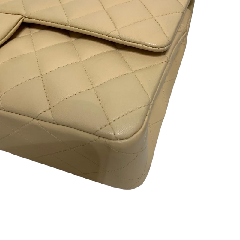 Classic Flap Medium Lambskin Beige GHW