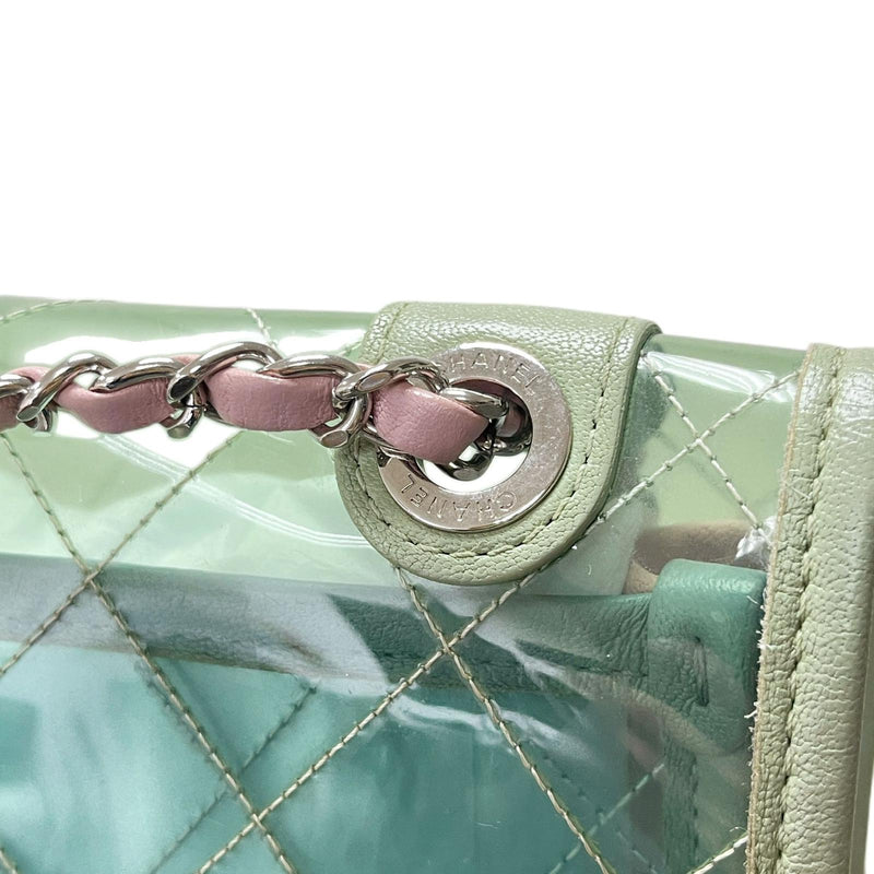 Chanel Coco Splash PVC Medium Flap Bag Blue/Green/Pink Silver