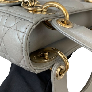 Mini Lady Dior Pearl Grey GHW
