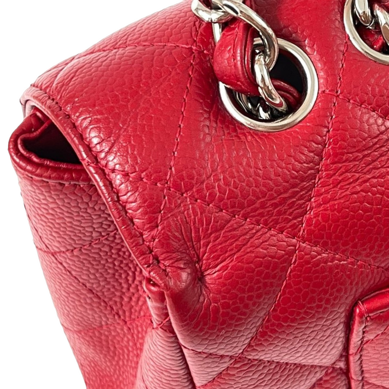 Single Flap Jumbo Caviar Red SHW