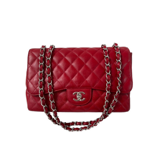 Single Flap Jumbo Caviar Red SHW