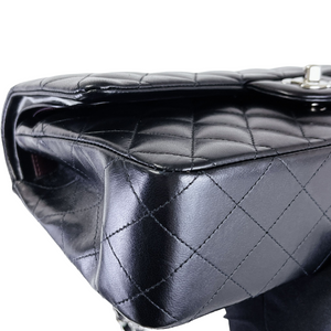 Medium Classic Double Flap Lambskin Black SHW