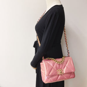 Small Chanel 19 Quilted Flap Bag MHW