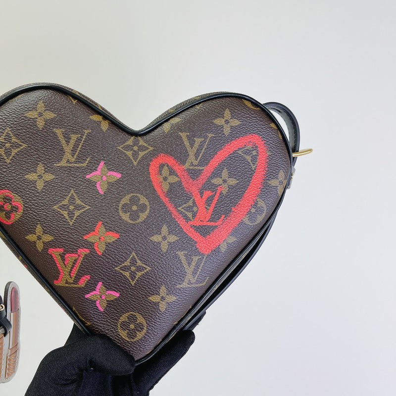 Louis Vuitton Amarante Monogram Vernis Coeur Heart Coin Purse