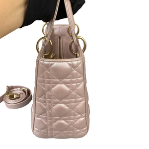 Lady Dior Medium Lambskin Light Pink GHW