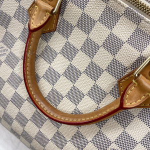 Damier Azur Speedy 35 White GHW