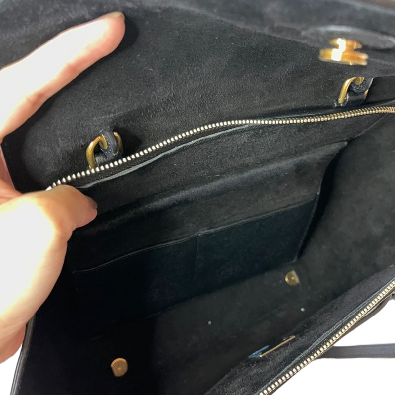 Celine Mini Belt Bag Grained Calfskin Black GHW