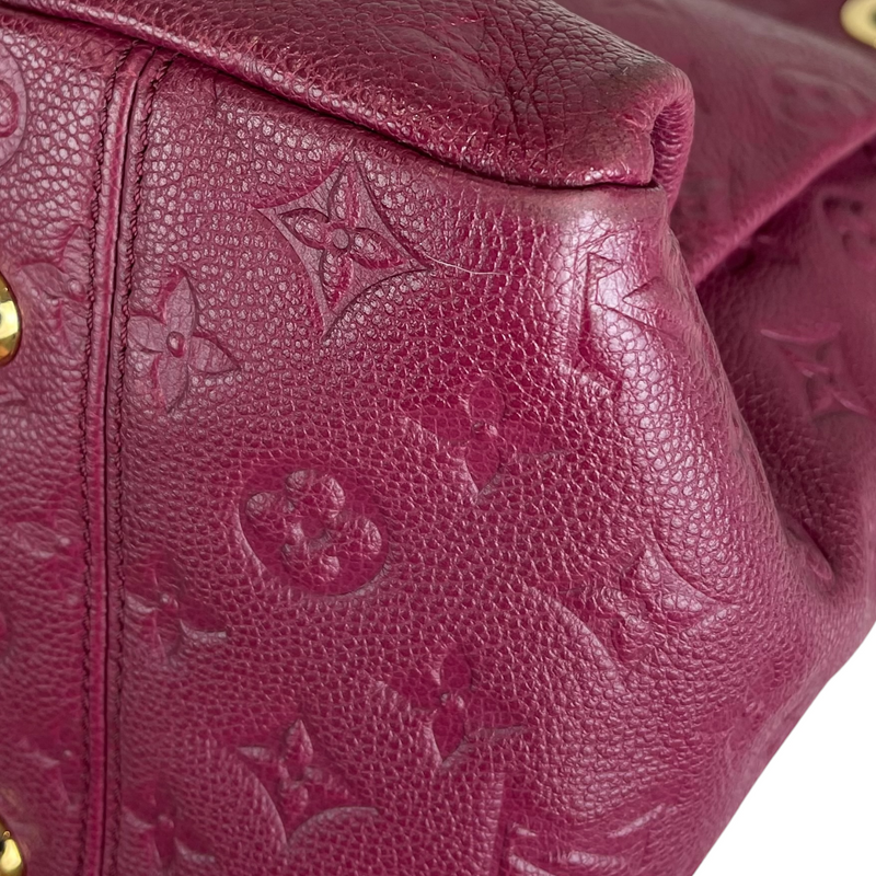 Louis Vuitton Burgundy Empreinte Leather Artsy MM Bag Louis Vuitton