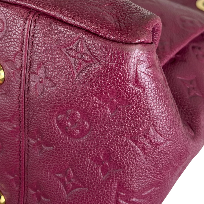 Louis Vuitton Artsy MM Maroon Monogram Empreinte Leather Bag