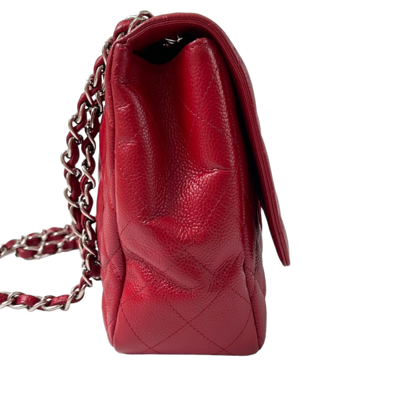 Single Flap Jumbo Caviar Red SHW