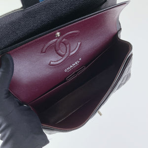 Classic Double Flap Medium Caviar Black SHW