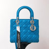 Lady Dior Lambskin Medium Blue SHW