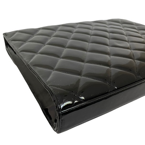 Vintage Briefcase Quilted Patent Black GHW