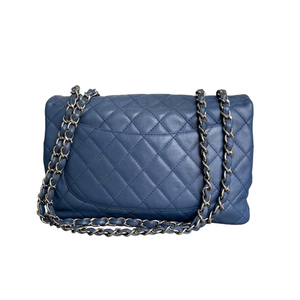 Single Flap Jumbo Washed Caviar Blue SHW