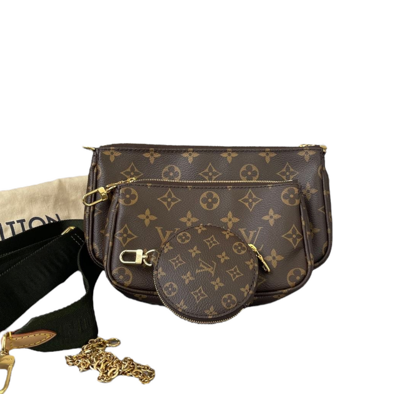 Louis Vuitton Multi Pochette Accessoires Khaki Monogram