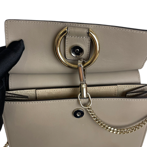Faye Crossbody Small Leather Grey GHW