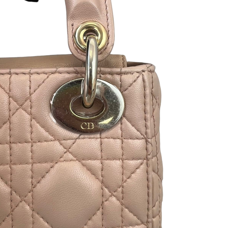 Mini Lady Dior Lambskin Beige GHW