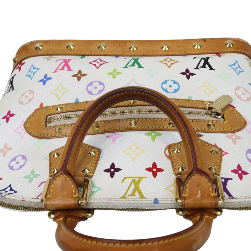 Pre-Owned Louis Vuitton Alma Monogram Multicolor PM White 