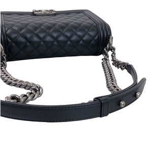 Boy Old Medium Calfskin Black RHW