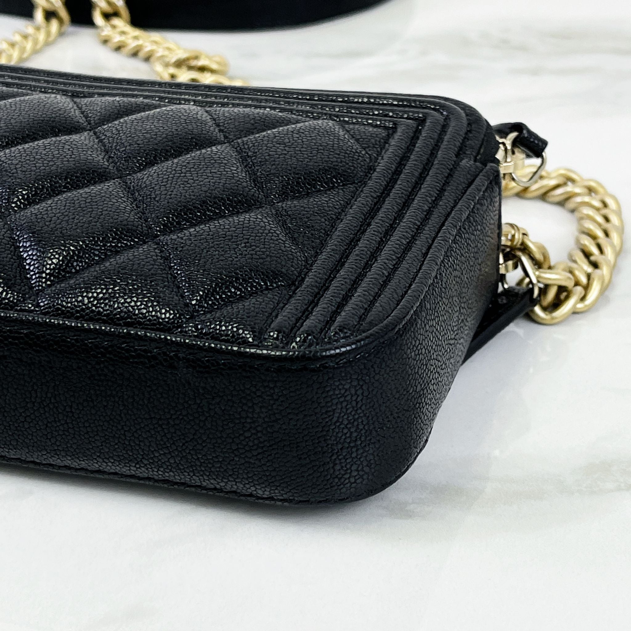 CHANEL ショルダーバッグswag Double Zip WOC Boy Black GHW – Bag Religion