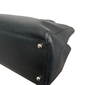Executive Cerf Tote Grained Black SHW
