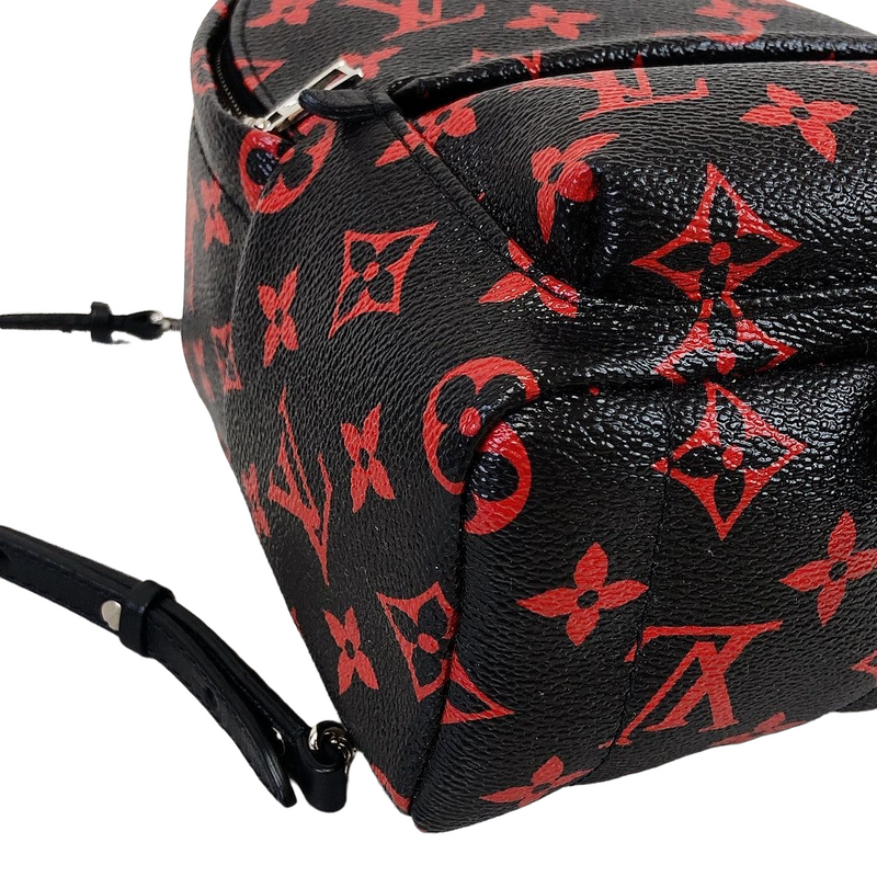 Louis Vuitton Palm Springs Mini Monogram Infrarouge Canvas Backpack Bag Black