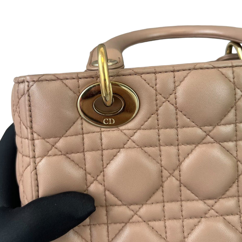 Small ABC Dior Lambskin Beige GHW