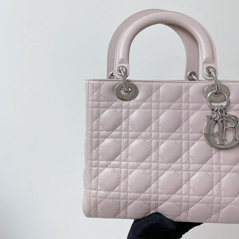 Lady Dior Medium Lambskin Pink SHW