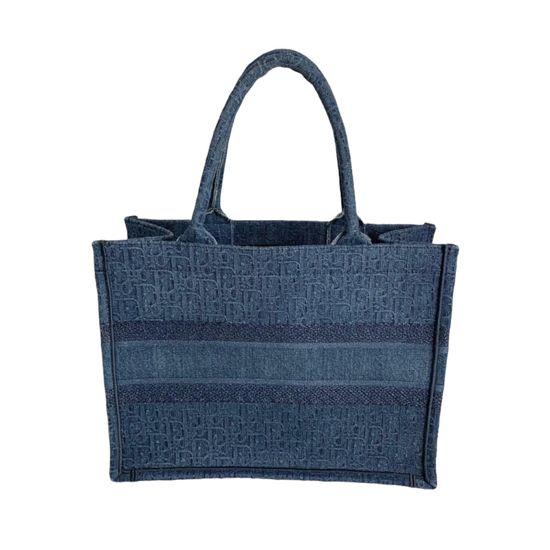 Dior Oblique Small Book Tote Denim