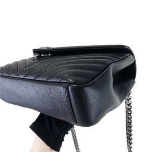 Chevron Quilted Medium College Black RHW