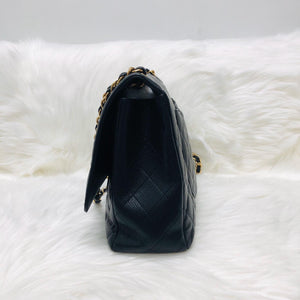 Single Flap Maxi in Black Caviar Leather with GHW