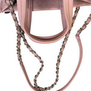 CC Pocket Tote Caviar Small Pink SHW