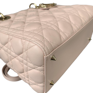 Cannage Lady Dior Medium Lambskin Light Pink GHW