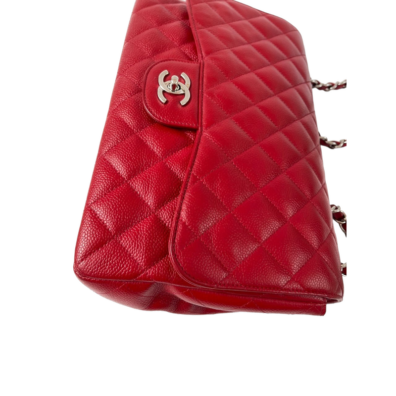 Single Flap Jumbo Caviar Red SHW