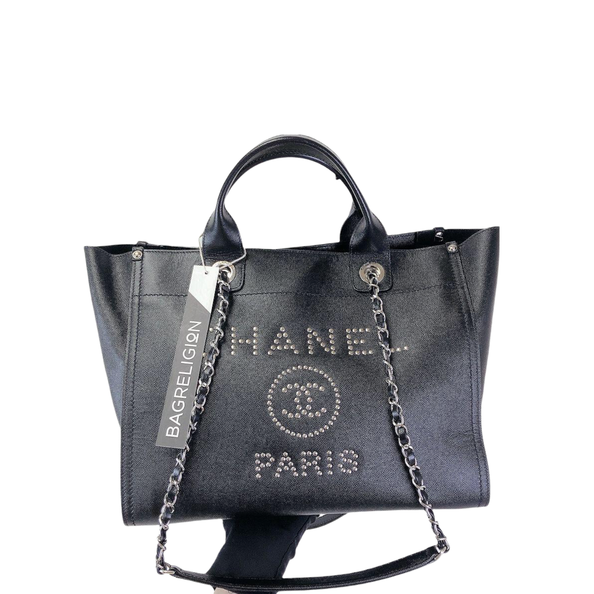 Deauville leather tote Chanel Black in Leather - 33146767