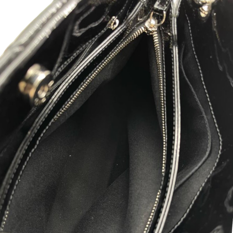Chanel Large Just Mademoiselle Patent Black SHW