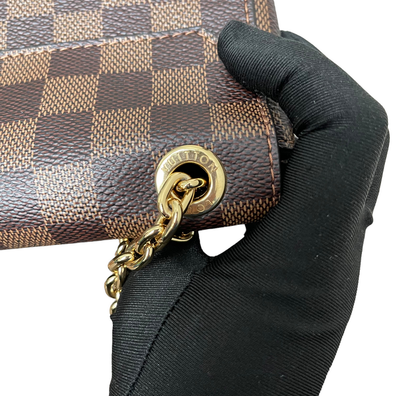 Louis Vuitton Black Damier Ebene Canvas and Leather Vavin Wallet on Chain  Louis Vuitton