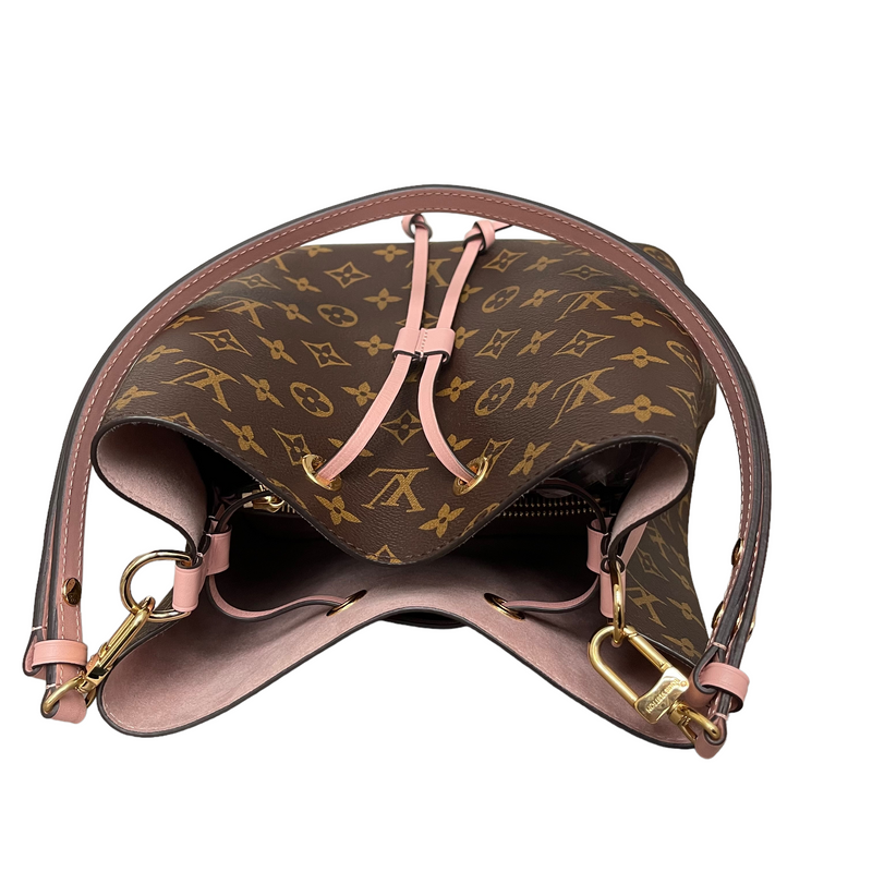 LOUIS VUITTON Neonoe MM Monogram Canvas Shoulder Bag Pink