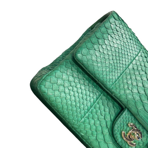 Classic Flap Medium Python Green LGHW