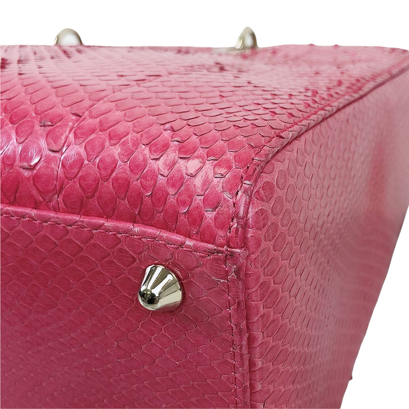 Lady Dior Large Snakeskin Pink LGHW