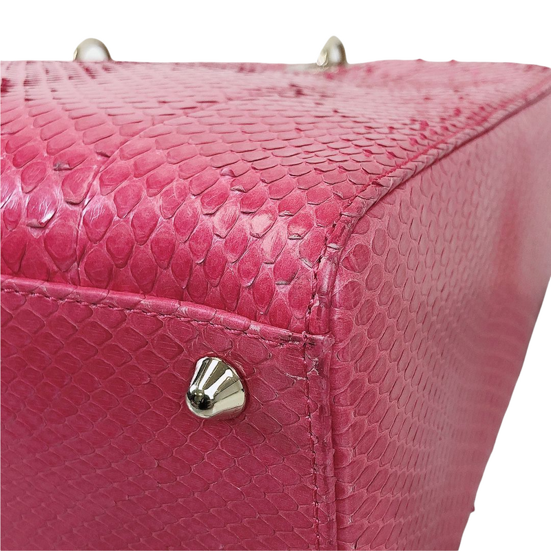 Lady Dior Large Snakeskin Pink LGHW Bag Religion