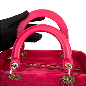 Lady Dior Lambskin Medium Pink GHW