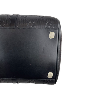 Logo-embossed Holdall Duffle Black SHW